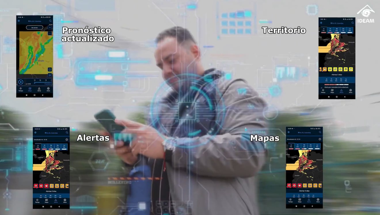 Así se ve el aplicativo del Ideam - crédito captura de pantalla @IDEAMColombia/X