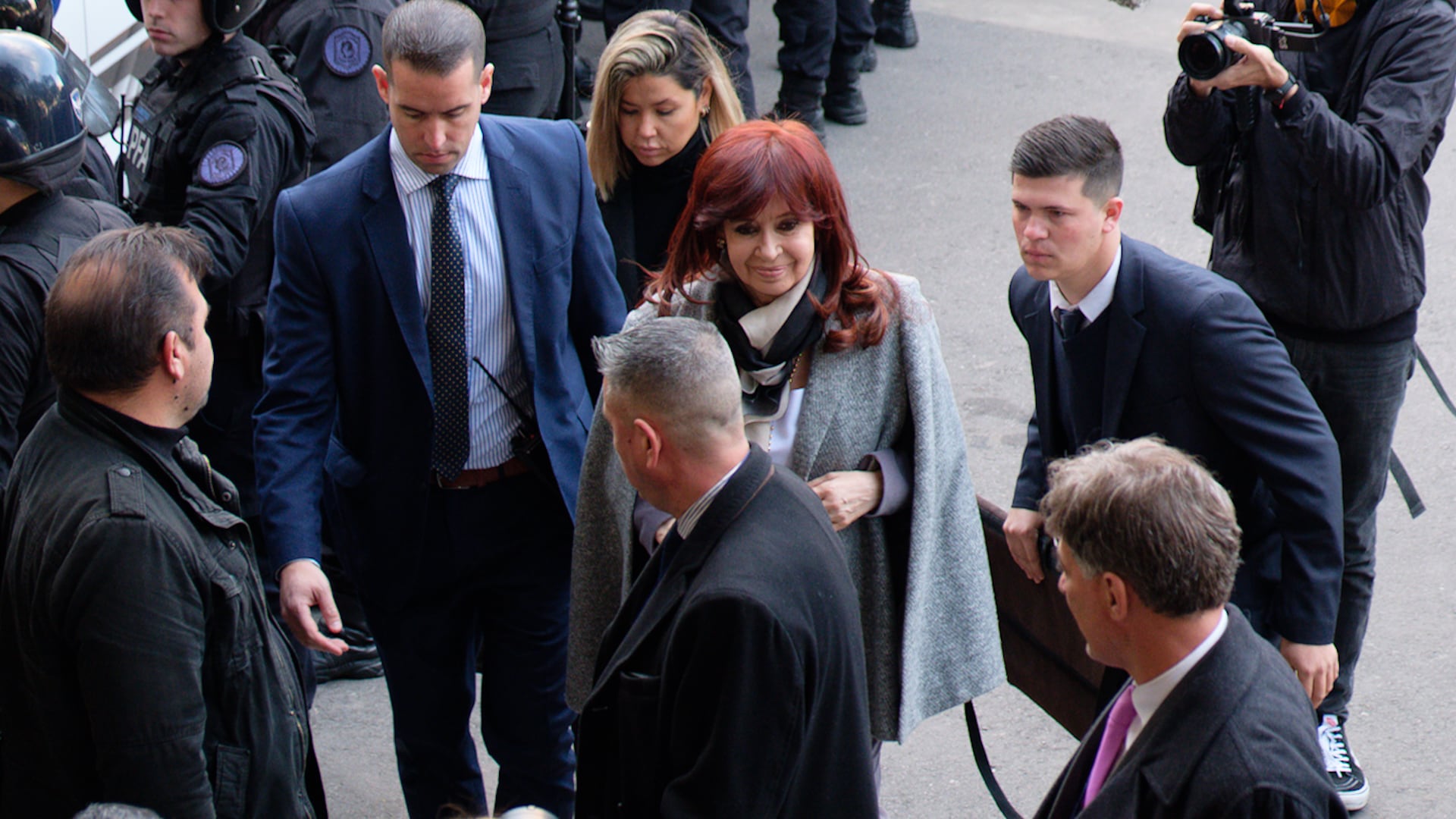 Cristina Kirchner durante una de sus declaraciones en los tribunales de Comodoro Py (Adrián Escándar)