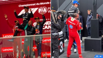La particular reacción de Hamilton y Verstappen con Kimi Antonelli tras su triunfo en Canadá que causó furor en la Fórmula 1
