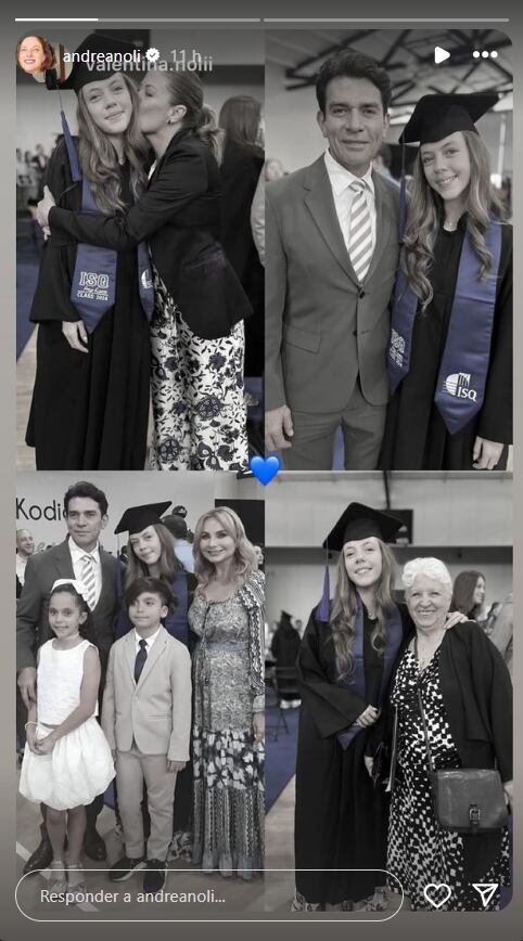 Valentina junto a su papá, Jorge Salinas.(IG: @andreanoli)