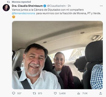 Noroña se integró al equipo