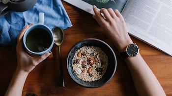 Desayuno vegano a base de