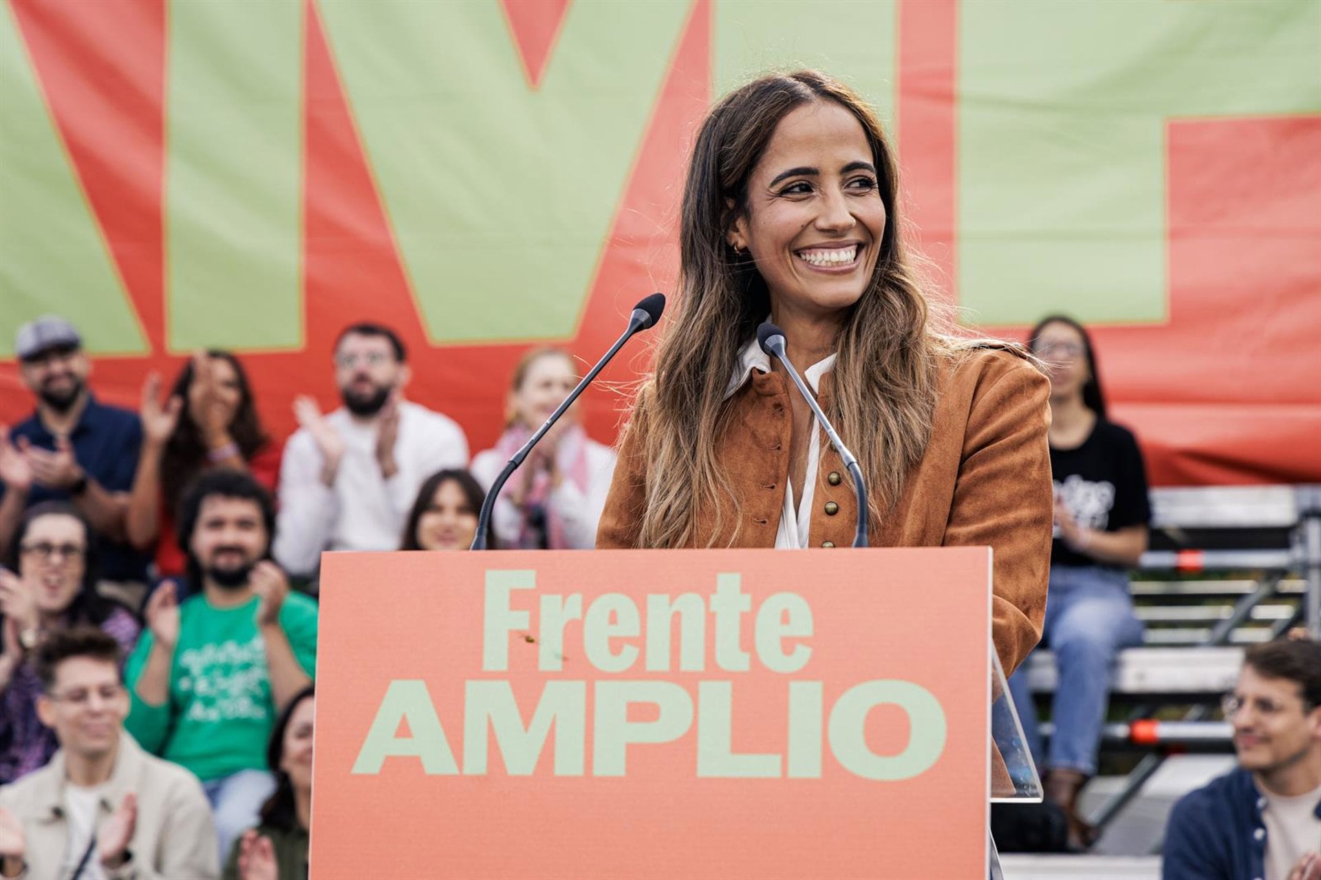 17/10/2026 La diputada de Sumar Tesh Sidi durante el acto de presentación de su candidatura a las elecciones generales del 29N, en el Auditorio del Parque Lineal del Manzanares, a 17 de octubre de 2026, en Madrid (España).POLITICA Carlos Luján - Europa Press