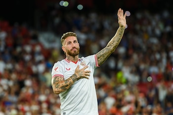 Sergio Ramos, el pasado septiembre en su presentación con el Sevilla. (EFE/ Raúl Caro)