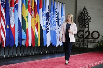 La Primera Ministro italiana Giorgia