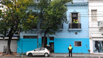El frente del inmueble de