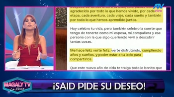Magaly Medina advierte a Said Palao tras mensaje a Alejandra Baigorria: “No hay que confiarse de las palabras”. Captura: Magaly TV La Firme.