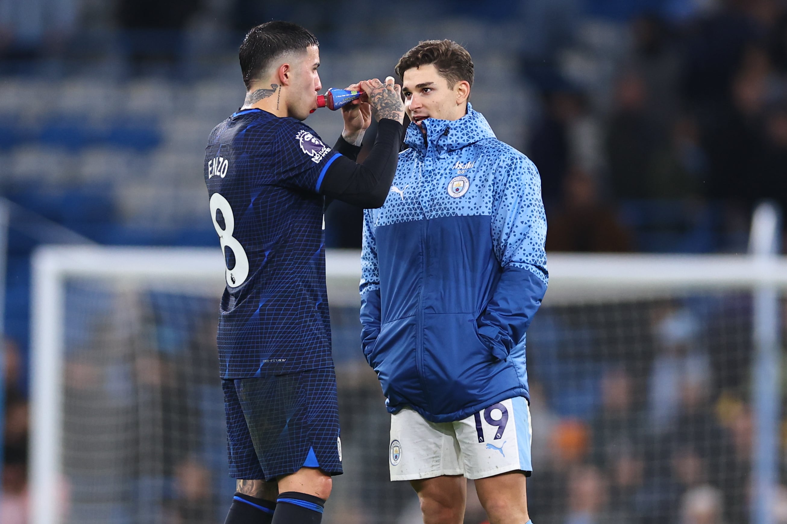 Enzo Fernández tiene muchas referencias del City por su compañero de selección y amigo Julián Álvarez (Robbie Jay Barratt - AMA/Getty Images)