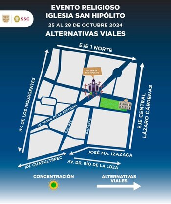 Alternativas viales por llegada de