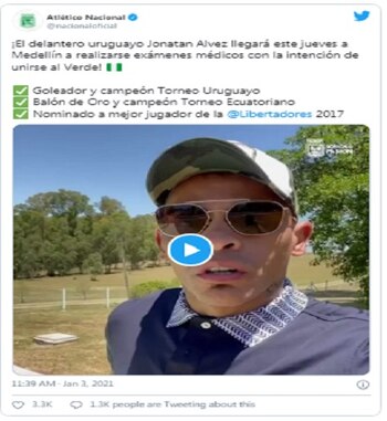 Nacional de Medellín confirmó llegada