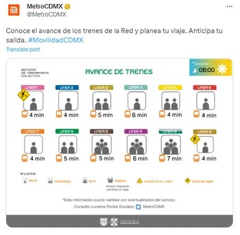 Los tiempos varían entre 4