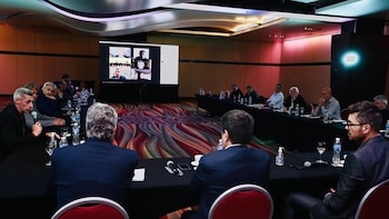 El encuentro, con representantes de