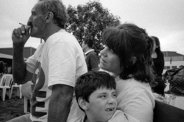Alejo, Andrea y Joaquín, el hijo de los dos. Ella tiene otros tres, y él, una hija.