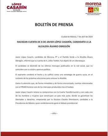 Su partido lo respaldó para