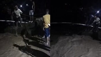 Entre varios, estuvieron luchando para