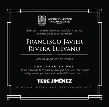 Esquela del alcalde de Rincón