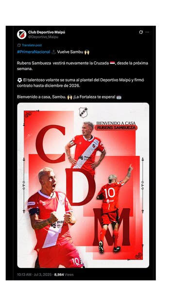 The post of Deportivo Maipú