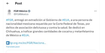Informe de la FGR sobre