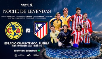 Afiche de promoción del partido del Club América vs. Atlético Madrid en España - crédito redes sociales
