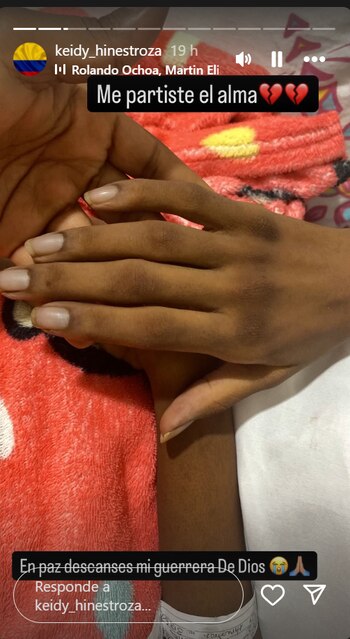 Keidy Hinestroza confirmó el fallecimiento