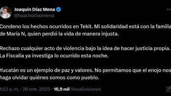 Joaquín Díaz Mena lamenta fallecimiento