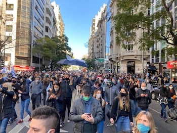 Los manifestantes eligieron usar ropas