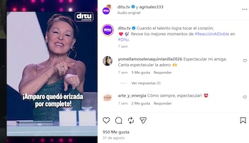 La expresión y el gesto que acompaña la frase "me ericé" es un sello registrado de Grisales, y se hizo famoso en el programa 'Yo me llamo' - créditos @ditu.tv/IG | @agrisales333/IG