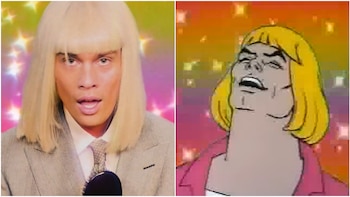 Nicholas Galitzine, protagonista de ‘Masters of the Universe’, se pone la peluca de He-Man y revive uno de los memes más famosos de internet