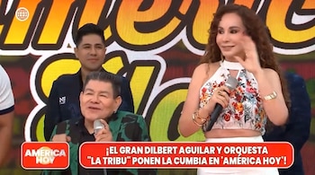 O cantor de cumbia Dilbert Aguilar teve problemas no 'América Hoy' ao confessar sua paixão pela apresentadora Janet Barboza. Ele até disse que dedicou uma música para ela!