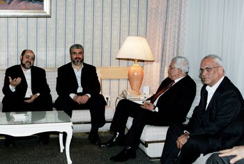 El Presidente palestino Mahmoud Abbas