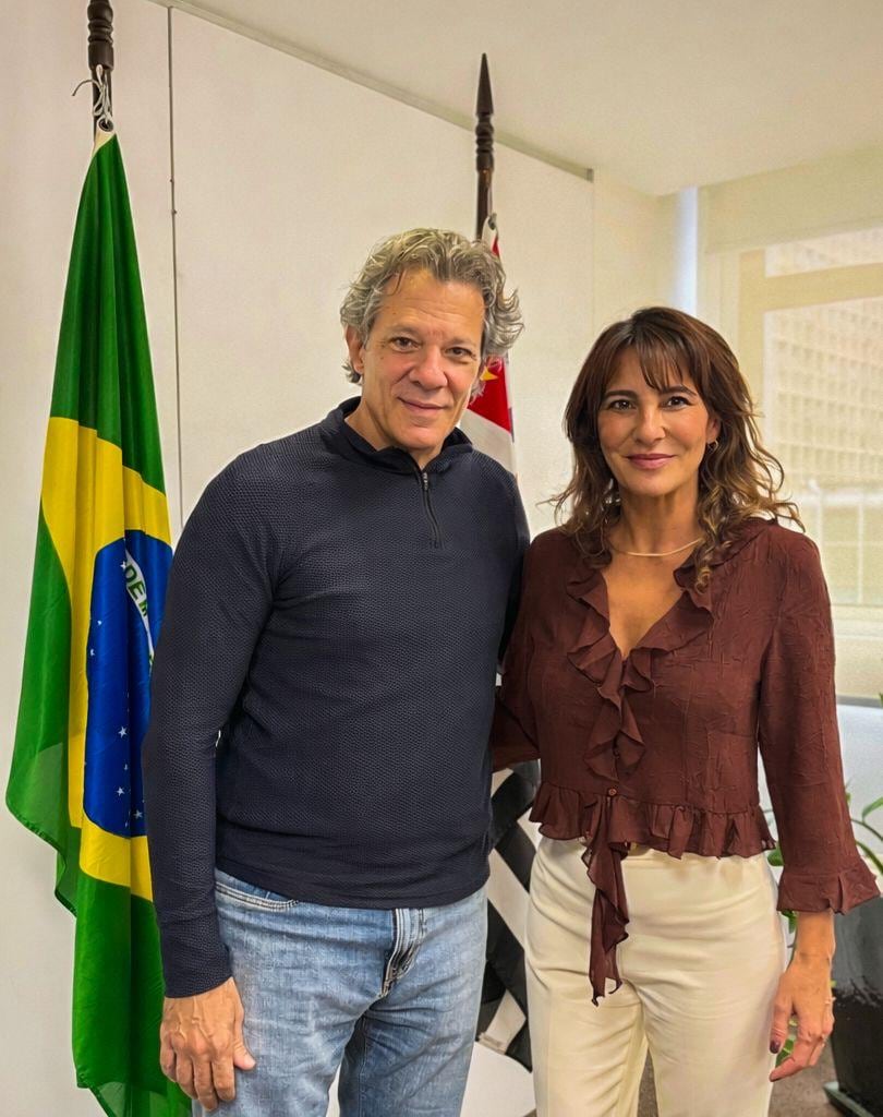 La diputada De la Sota con el ex ministro de Hacienda de Brasil y actual candidato en San Pablo, Fenando Haddad