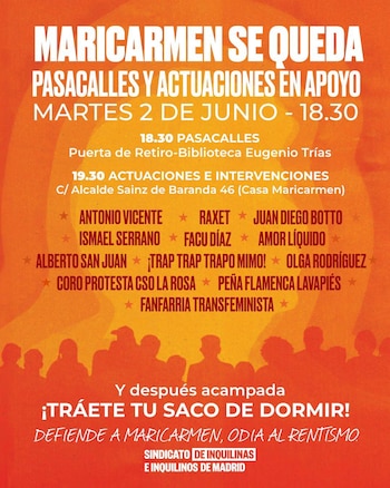 Actividades convocadas por el Sindicato de Inquilinas para este 2 de junio