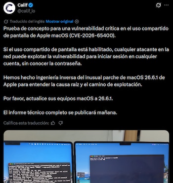 Apple lanza actualización para Mac al detectarse una nueva vulnerabilidad.