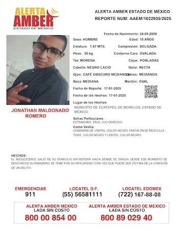 Alerta Amber para localizar a