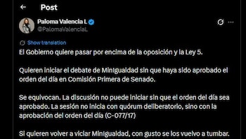 Paloma Valencia habló del debate