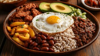La bandeja paisa combina perfectamente