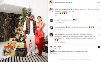 Jefferson Farfán celebró Navidad sin