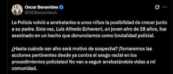Oscar Benavides - crédito @ODBenavidesA/X