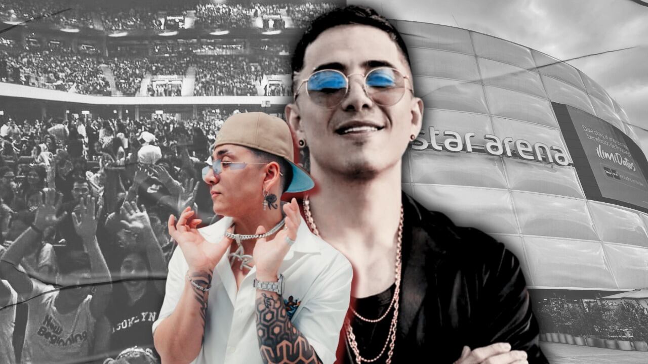 Andy Rivera regresa a los escenarios con un concierto en el Movistar Arena de Bogotá tras superar un receso por salud mental - crédito Johan Manuel Largo / Infobae Colombia