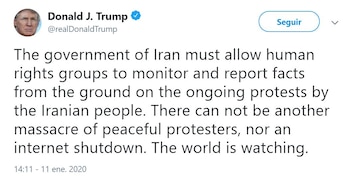 El tercer tuit de Trump