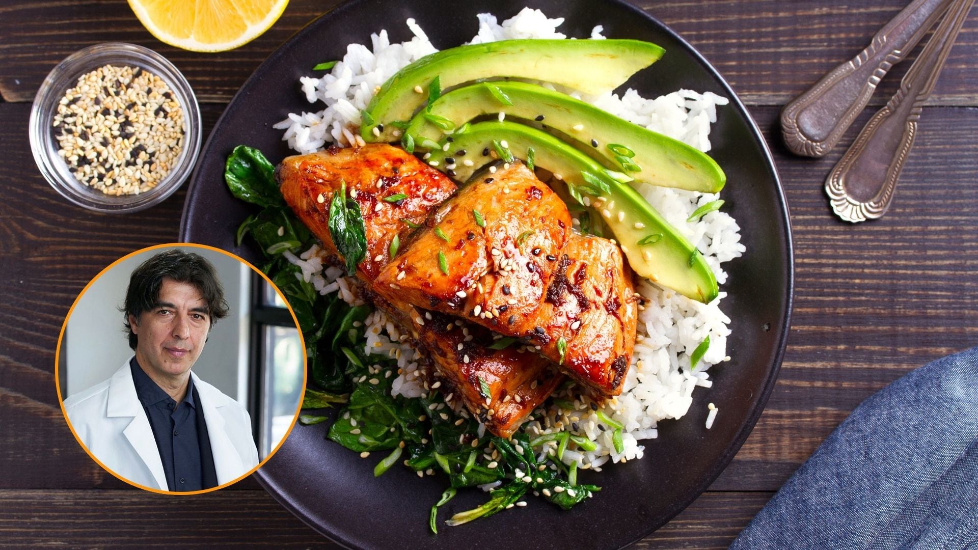 La dieta que protege el corazón es muy similar a la dieta mediterránea, según el experto Valter Longo. (Montaje Infobae)