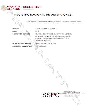 Regino Gallardo fue detenido este 11 de mayo en Oaxaca. Crédito: RND
