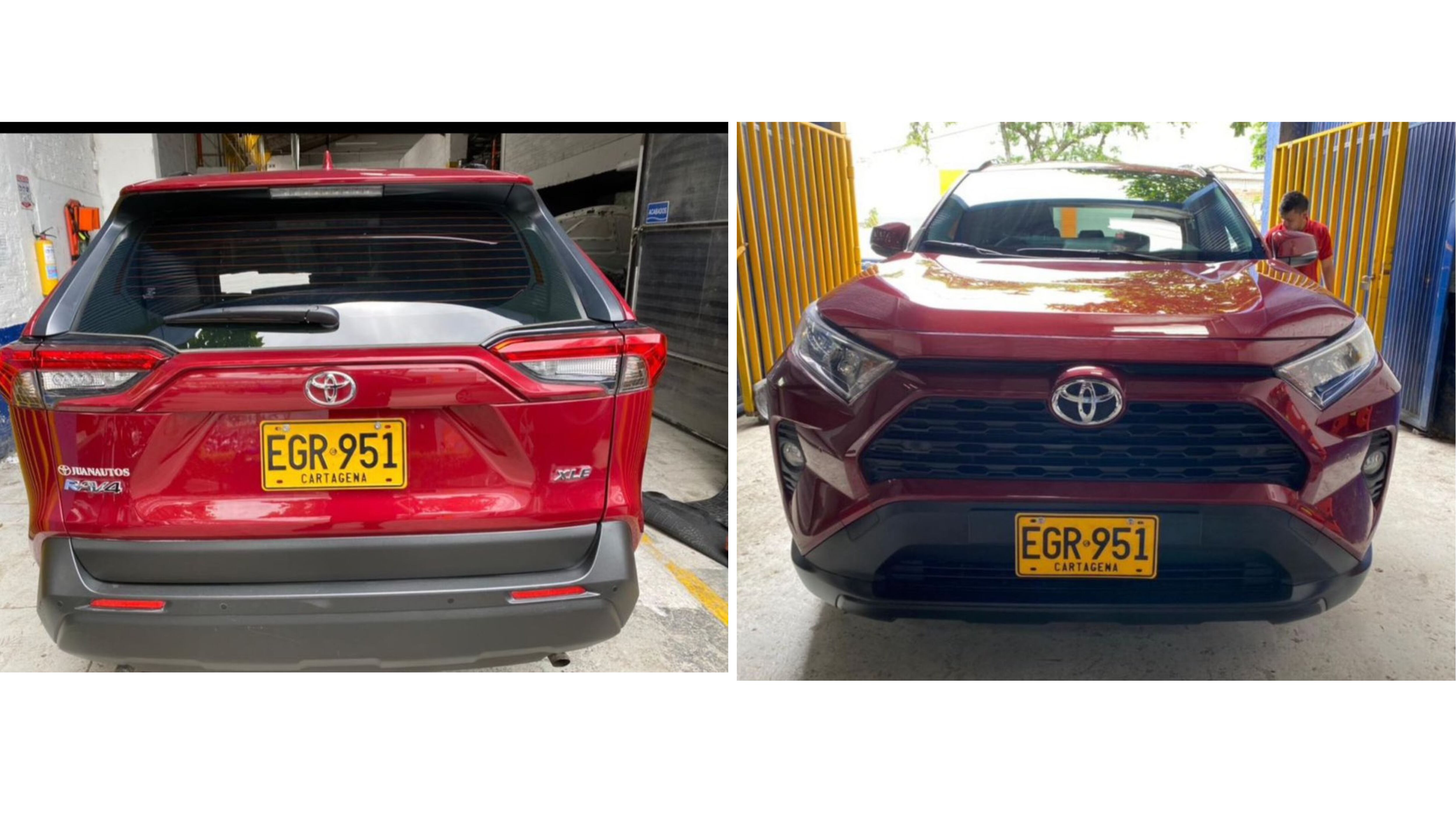 La Toyota Rav4, placas EGR 951 de Cartagena, que según Day Vásquez quedó en manos de Nicolás Petro y su primo tras un fallido acuerdo de venta - crédito Santiago Ángel/X