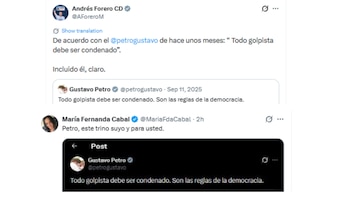 Gustavo Petro afirmó que los "golpistas deben ser condenados" - crédito @AForeroM/X - @MariaFdaCabal/X