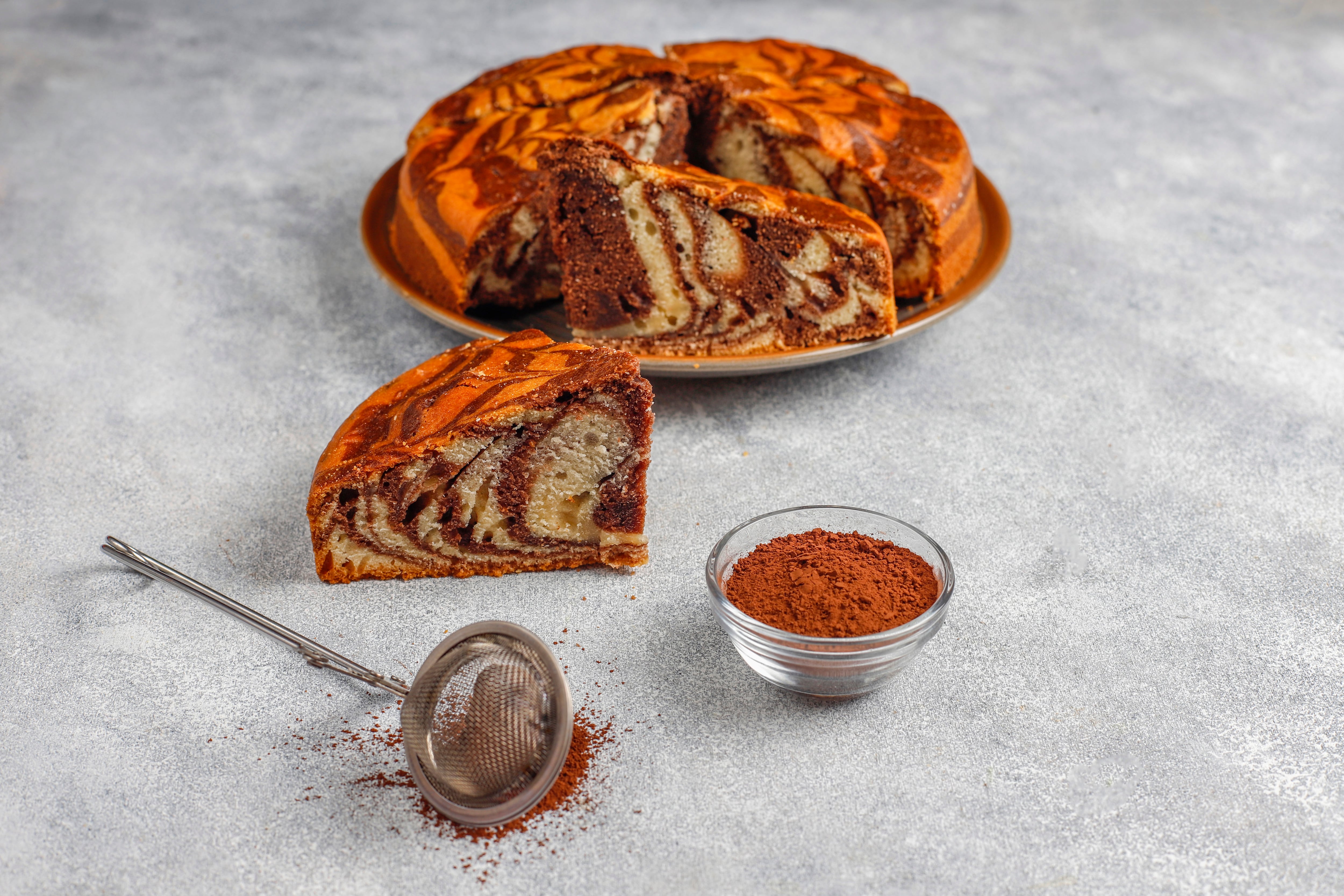 Bizcocho marmolado de calabaza y chocolate (Magnific)