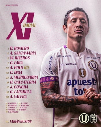 Alineación confirmada de Universitario para enfrentar a Melgar.