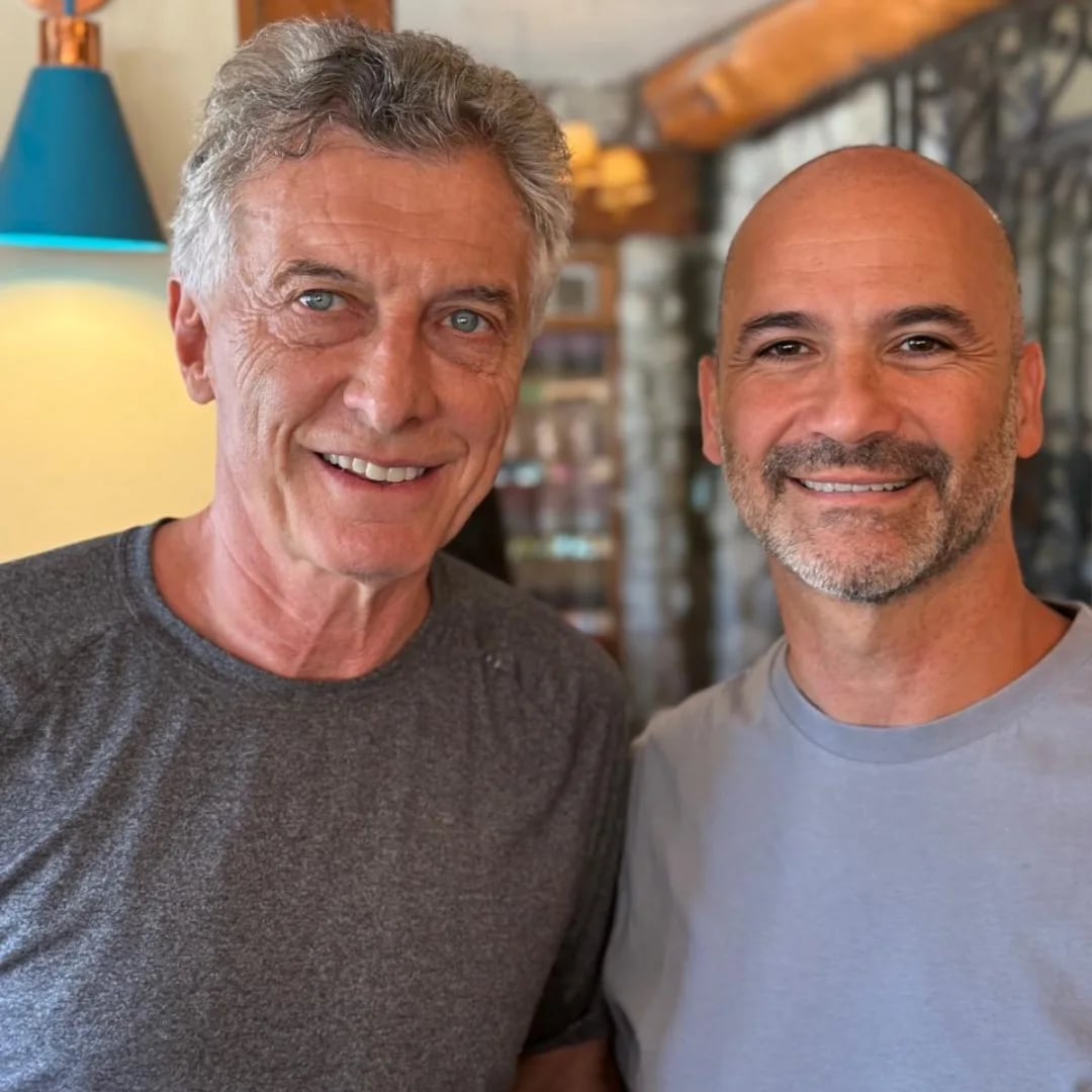 Mauricio Macri y el dirigente Juan Martin