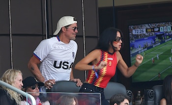 Inés de Ramón, la novia de Brad Pitt de raíces españolas, en el Mundial (Grosby)