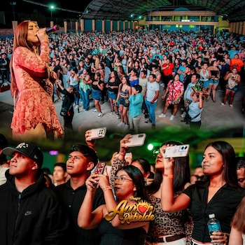 Amor Rebelde actúa ante una