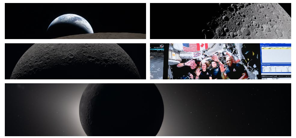 8. La misión incluyó la toma de imágenes inéditas de la cara oculta de la Luna y un eclipse solar visto solo desde el espacio (NASA)